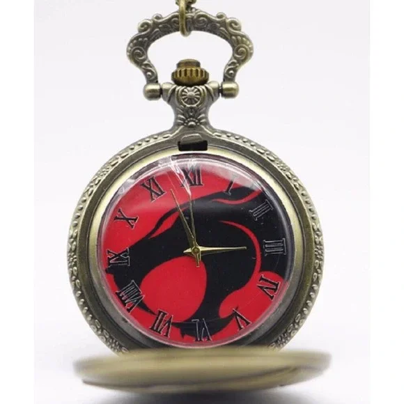ThunderCats Pocket Watch NEW Cartoon Gift Thunder Cats Anime Vintage Bronze - Picture 4 of 5